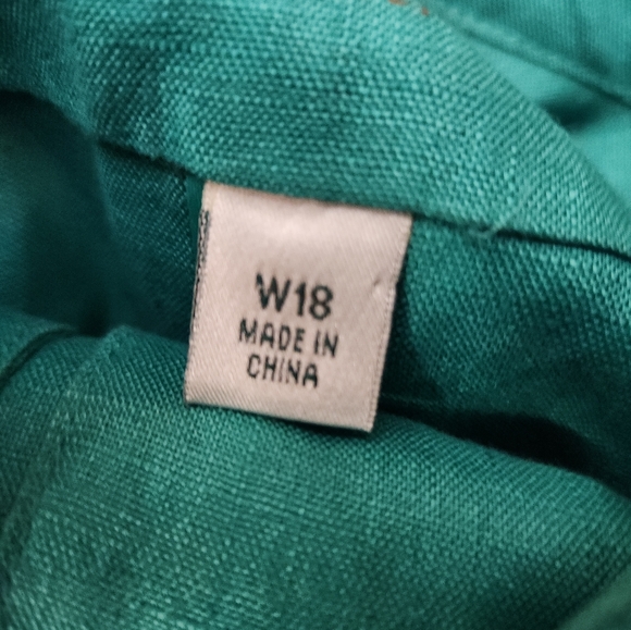 Celebrate Your Spirit 100% Linen Green Jacket Plus Size 18W - Picture 8 of 8